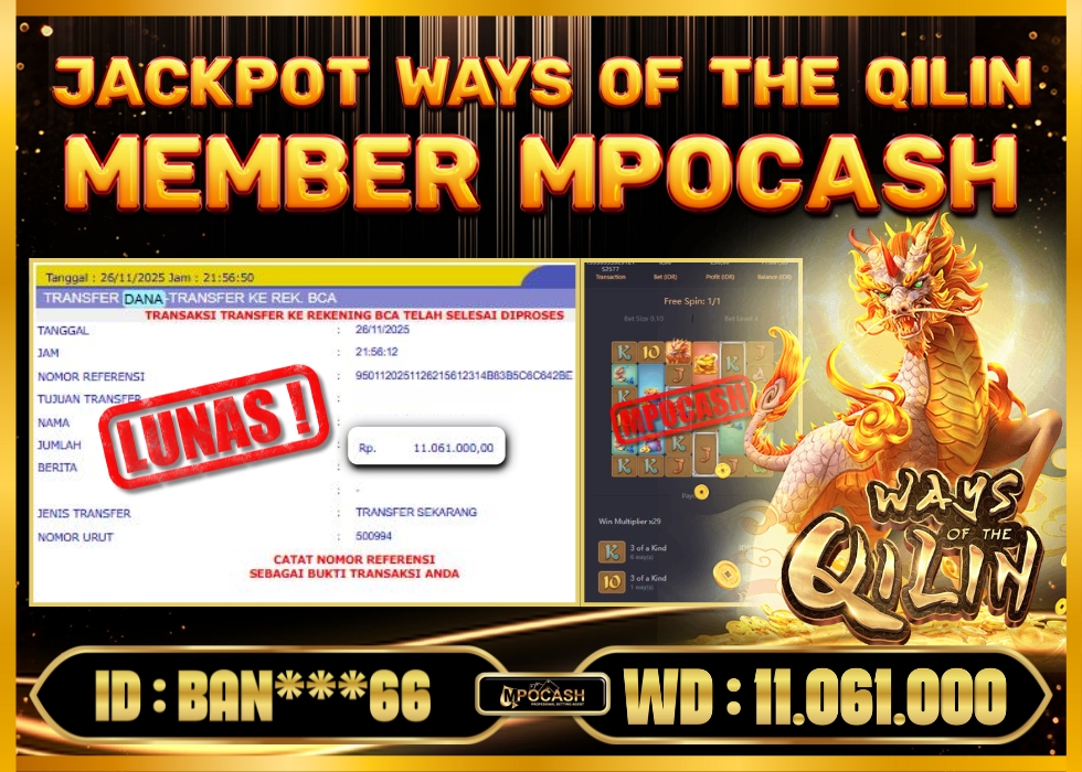 MPOCASH JACKPOT WAYS OF THE QILIN